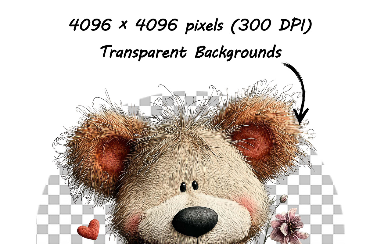 Whimsical Teddy Bear Birthday PNG, an Illustration by one-touch (Photo 14 of 18)