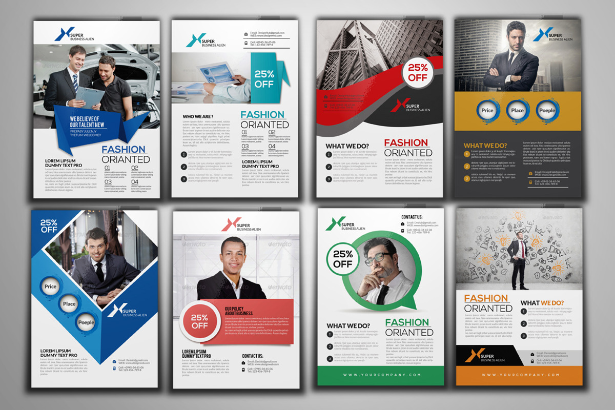 100 Fresh Business Flyers Bundle, a Flyer Template by Psd Templates (Photo 3 of 15)