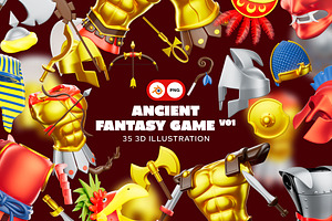 Ancient Fantasy Game 3D Illustration