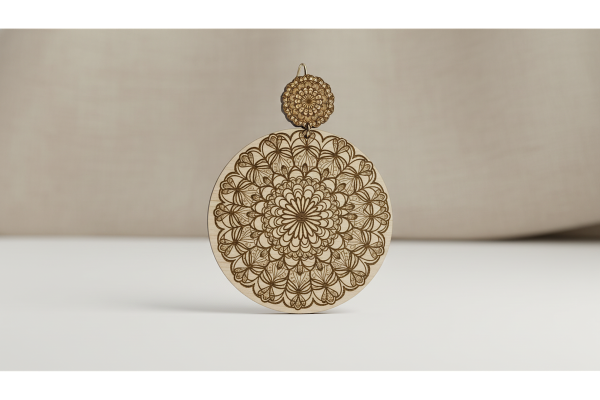 Floral Drop Earring SVGs, a Graphic by musafir_fashion (Photo 3 of 11)