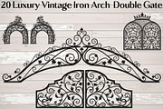 Luxury Vintage Iron Arch Double Gate, an Object Graphic by Creativeshirt (Thumbnail 1 of 12)