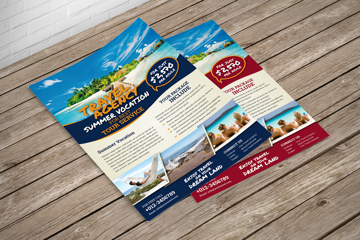 Travel Agency Flyer Template, a Flyer Template by JanySultana (Photo 4 of 5)