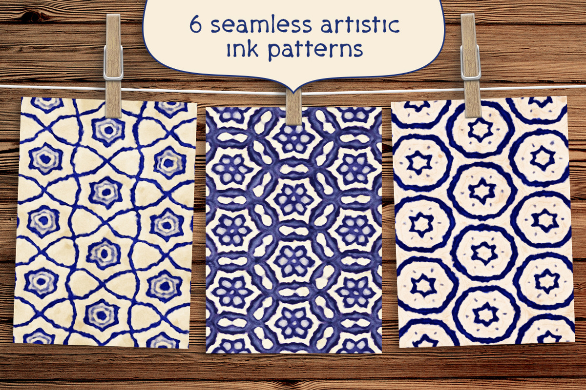 6 artistic ink floral patterns, a Pattern Graphic by SunArt (Photo 1 of 3)