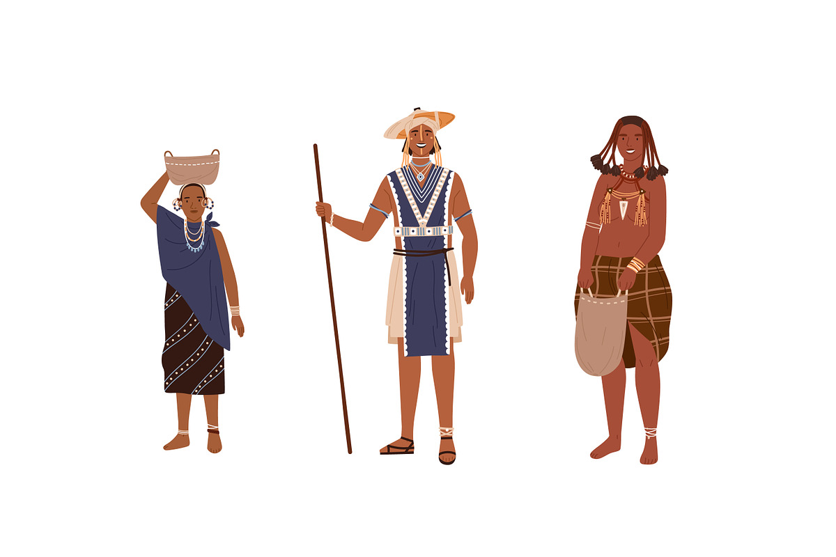 African tribes people set, a Person Illustration by Good Studio (Photo 5 of 6)