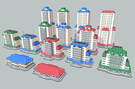 City Buildings, an Architecture 3D Model by Beatheart Creative Studio