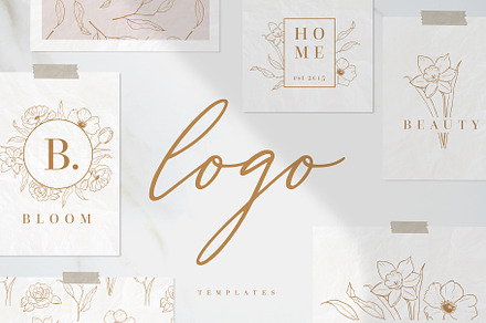 15 botanical logo templates