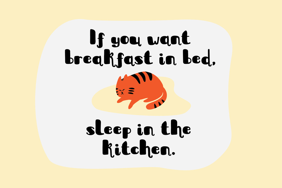Sleepy Fat Cat Typeface preview 7