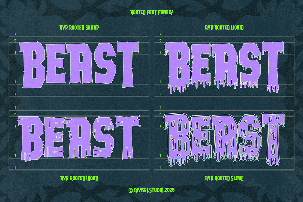 Rooted Font Family, a Handwritten Font by Aiyari (Photo 7 of 15)