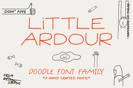 Little Ardour Font Family + Icons