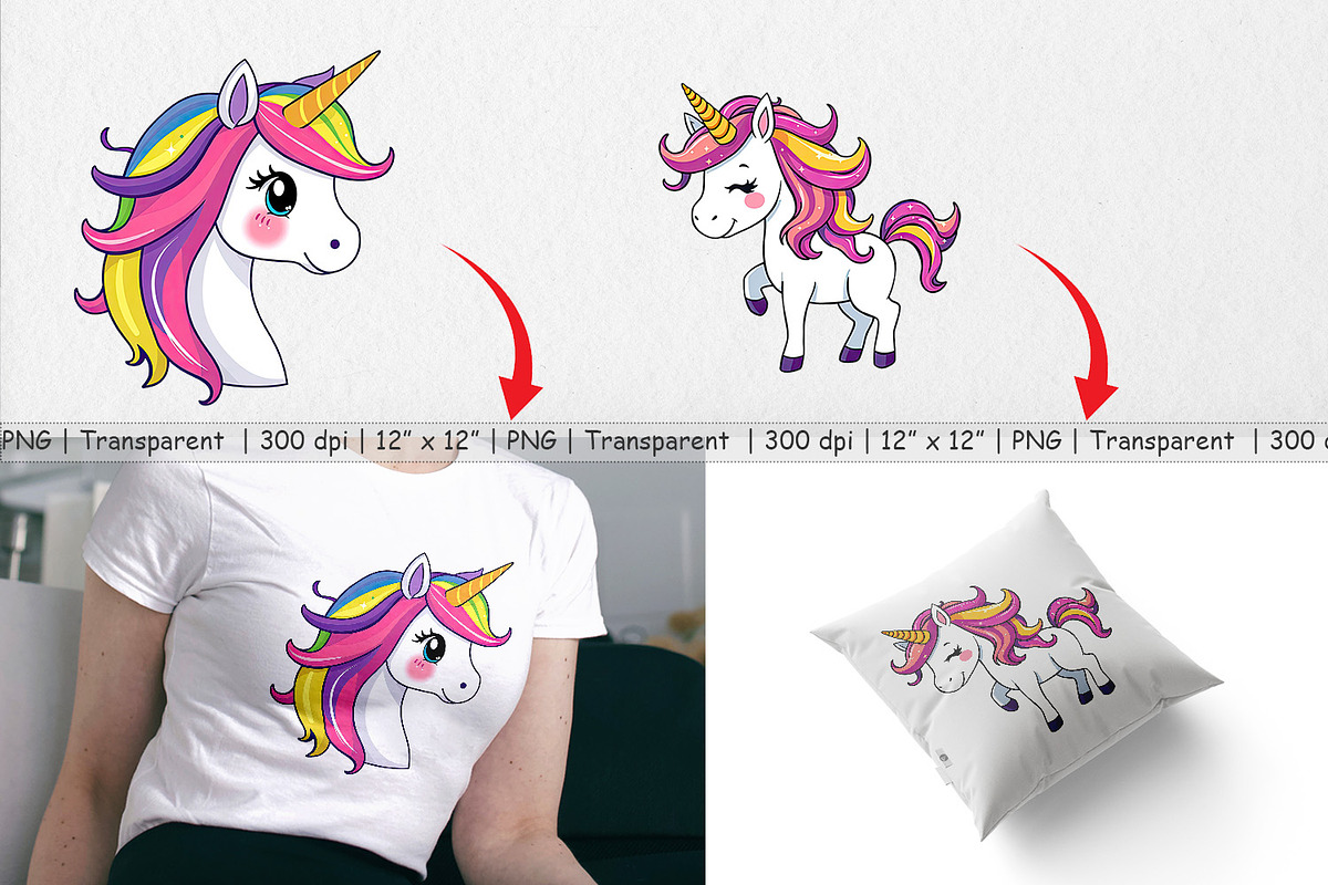 Happy Unicorn Clipart, a Graphic by Artnoy (Photo 4 of 5)