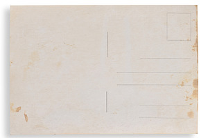 The back of an old postcard with address and stamp markings on a, a Background Photo by ndanko