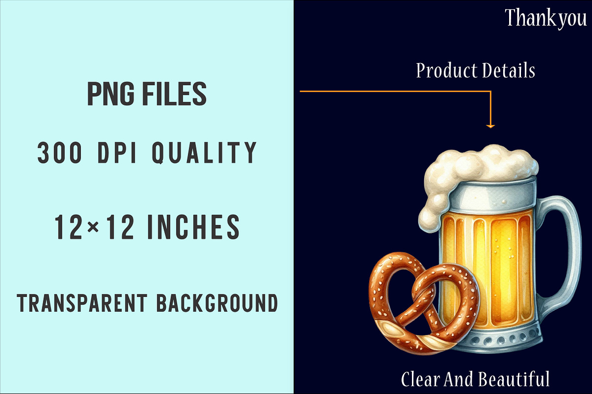 Beer Watercolor Clipart, an Illustration by SinaCreation (Photo 4 of 5)