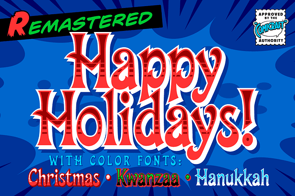 Happy Holidays - vintage poster font preview 7