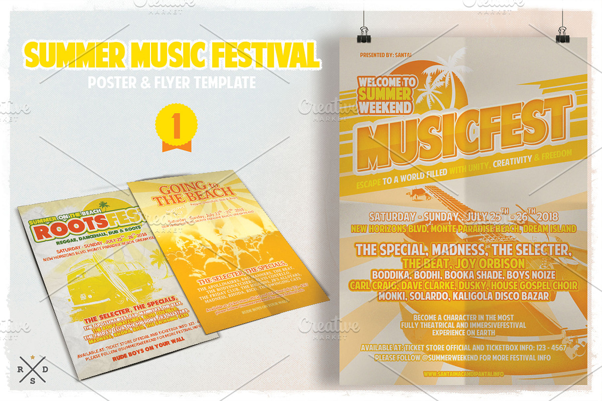 Summer Music Fest Flyer & Poster, a Flyer Template by The Design For Co. (Photo 2 of 4)
