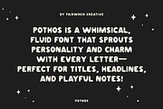 Pothos Fonts, a Sans Serif Font by Chelsea Burkett (Thumbnail 3 of 8)
