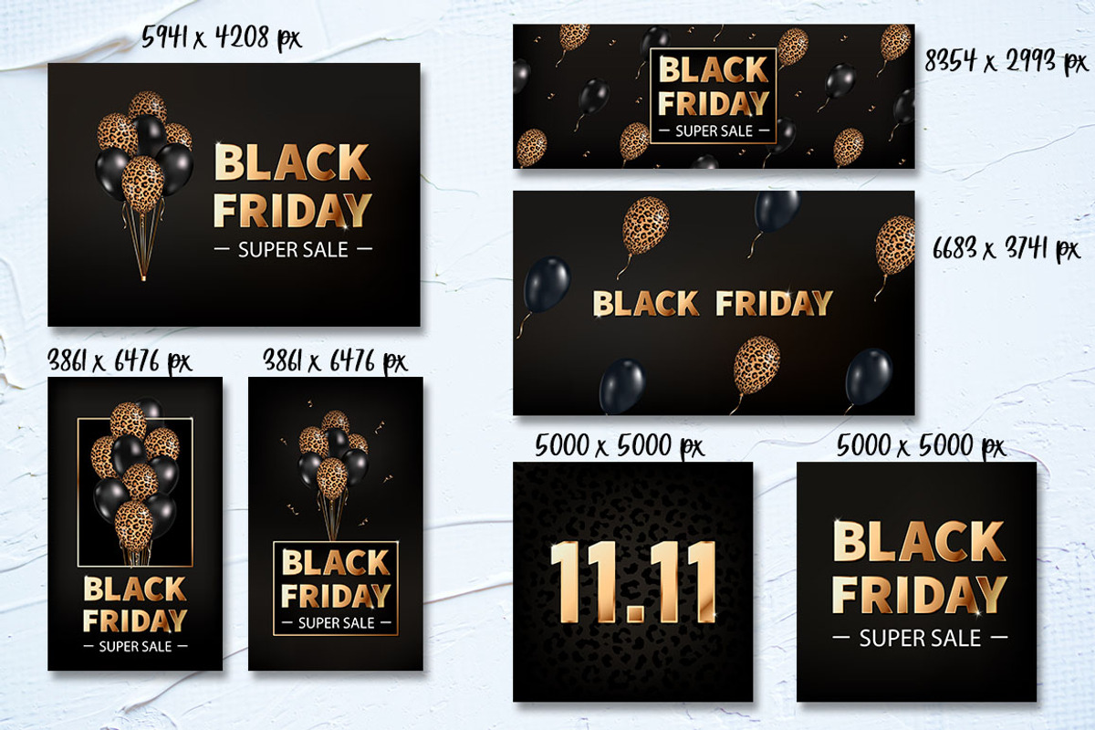 Black Friday Sale Vector Templates preview 2