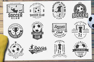 Soccer Club Badges And Labels