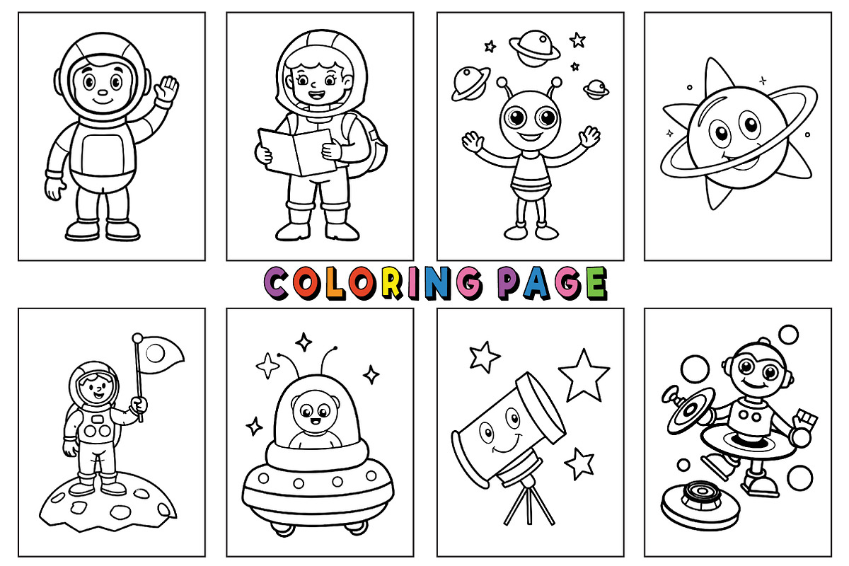 Space & Astronaut Coloring Pages, an Arts & Entertainment Photo by Wow Magic (Photo 2 of 3)