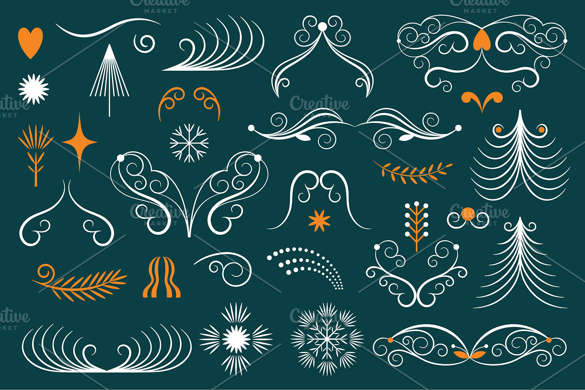 Christmas Ornaments Set, a Decorative Illustration by lenlis (Photo 5 of 13)