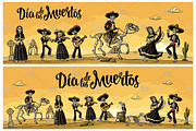 Bundle engraving mexican skeleton, an Illustration by MoreVector (Thumbnail 12 of 14)