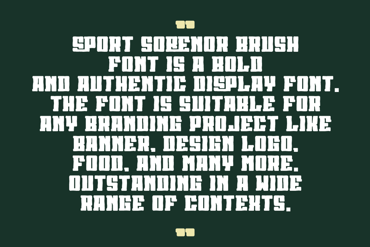 Sport Sobenor Brush, a Handwritten Font by QR Design Studio (Photo 5 of 8)