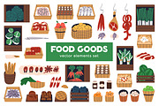 Eco harvest, farm food products set, a Food Illustration by Good Studio (Thumbnail 1 of 3)