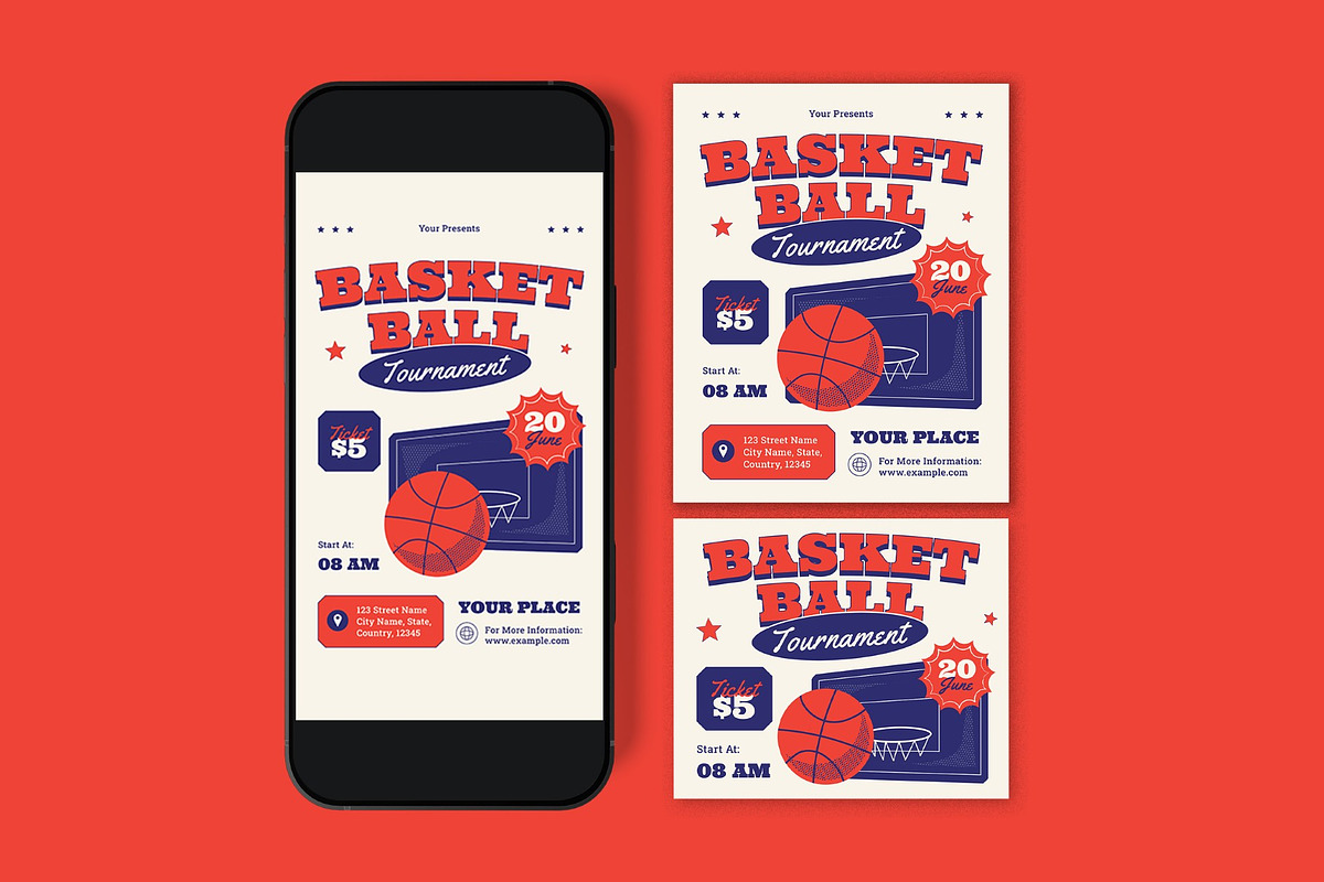 Basketball Tournament Flyer, a Flyer Template by graphicook (Photo 3 of 3)