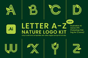 Letter A-Z Nature Logo Kit, a Branding & Logo Template by Luxury Logos (Thumbnail 1 of 11)