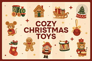 Cozy Christmas toys, a Seasonal Illustration by Creative Gallery (Thumbnail 1 of 11)