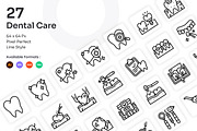 Dental Care Icons Set - Line, an Outline Icon by Kmg Design (Thumbnail 1 of 2)