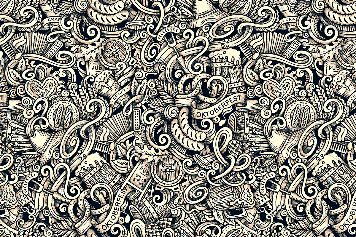 Oktoberfest Graphic Doodles Patterns, a Pattern Graphic by BALABOLKA (Photo 5 of 6)