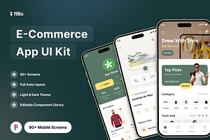 Filllo E-commerce App UI Kit, an UI Kit Template by floxui