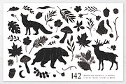 Woodland Wonders: 2 in 1 Graphic Set, a Decorative Illustration by rouxsupplyco (Thumbnail 5 of 32)