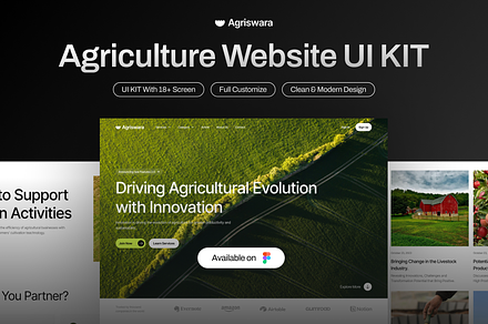 Agriswara - Agriculture Web UI KIT, an UI Kit Template by Odama
