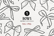 Bow Vector Line Art Set, an Illustration by MadliArt (Thumbnail 1 of 4)