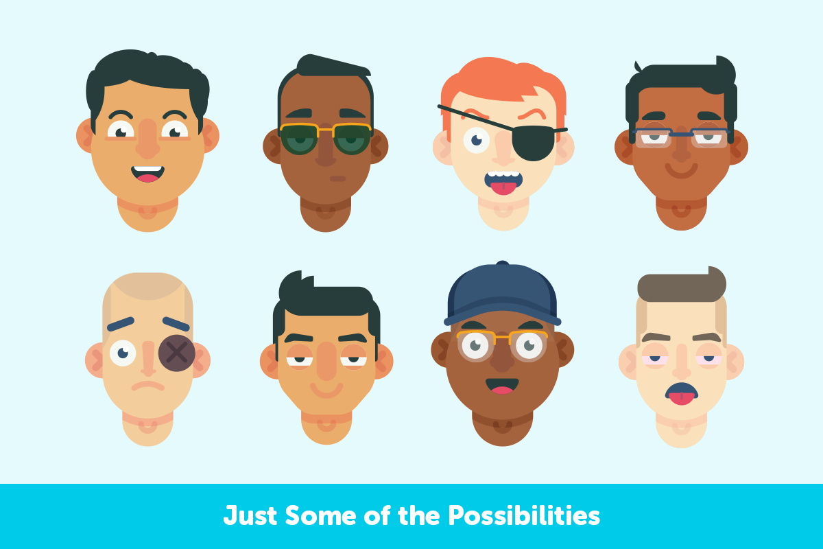 Male Avatar Generator, an Illustration by Blue Cyclops Shop (Photo 3 of 4)