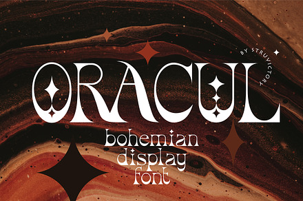 Oracul - Bohemian Display Font, a Serif Font by Struvictory.art
