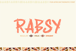 Rabsy: African Pattern Font