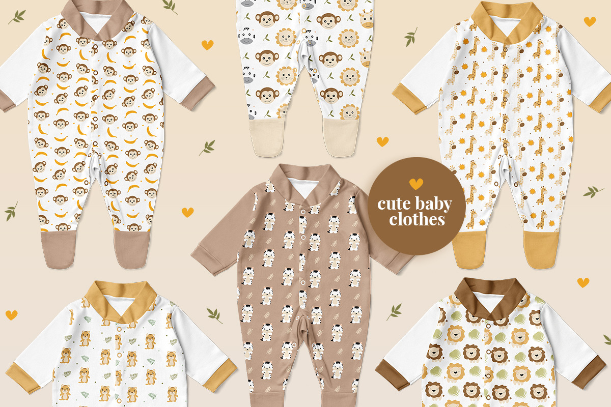 Baby Animals Clipart & Patterns, an Animal Illustration by JT_Design_Art (Photo 6 of 10)