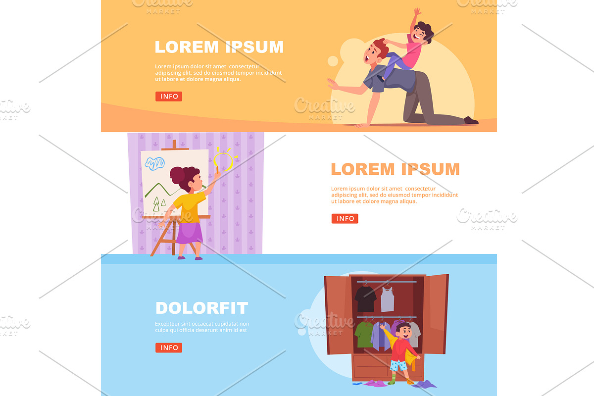 Active kids. vector background with, a Person Illustration by Onyx