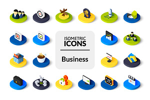 Isometric icons - Business