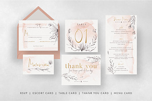 Peach & Grey Floral Wedding Suite