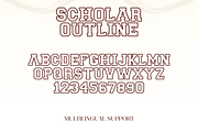 Scholar Block Outline, a Sans Serif Font by Dm Studio (Thumbnail 9 of 10)