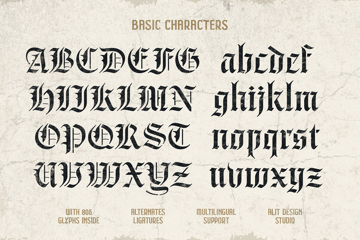 Braysilk Typeface, a Blackletter Font by alit design (Photo 4 of 22)