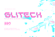 Glitech Futuristic Display, a Font by Glyphstyle (Thumbnail 1 of 9)