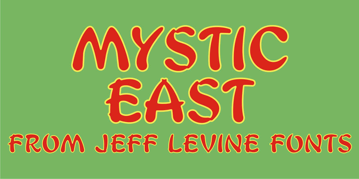 Mystic East JNL, a Script Font by Jeff Levine Fonts