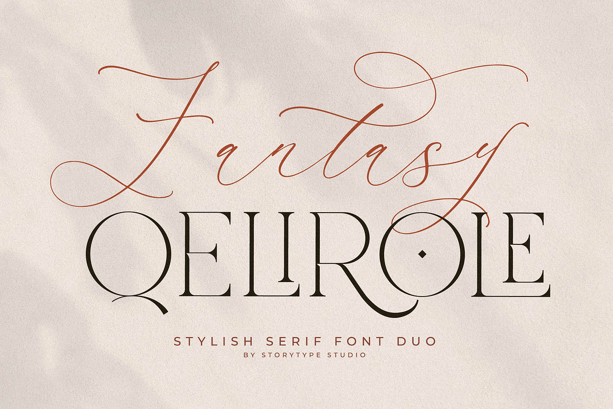 Fantasy Qelirole Stylish Font Duo, a Serif Font by Storytype Studio (Photo 1 of 15)