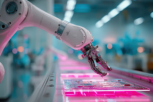 Robotic Arm Assembling Circuit Board, a Photo by Pixeness Studio