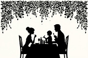 Minimalist family eating dinner, an Illustration by Amazin_art (Thumbnail 16 of 17)