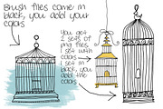 Doodle Birdcages Clipart & Brushes, an Illustration by Colors on Paper (Thumbnail 3 of 3)